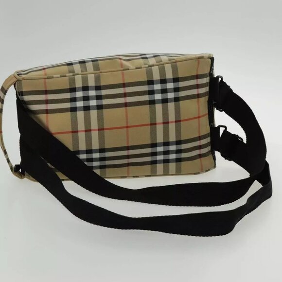BURBERRY Golf Nova Check Backpack Canvas Beige Auth 95671 main image 15